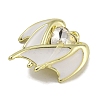 Rack Plating Alloy Enamel Pendants PALLOY-F312-49G-01-2