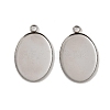 304 Stainless Steel Pendant Cabochon Settings X-STAS-NH0002-01A-P-1