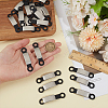 24Pcs Silicone & 201 Stainless Steel Curved Rectangle Connector Charms STAS-BC0004-12B-3