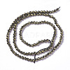 Natural Pyrite Beads Strands G-F596-38-3mm-2