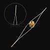 Iron Collapsible Big Eye Beading Needles ES001Y-S-45mm-01-1