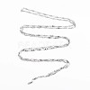 201 Stainless Steel Glasses Shape & Oval Link Chains STAS-N092-113-3
