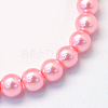Baking Paint Pearlized Glass Pearl Round Bead Strands LS-HY-Q003-4mm-53-2