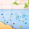Kissitty 120Pcs 12 Colors Spray Painted Crackle Glass Pendants FIND-KS0001-28-7