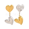 304 Stainless Steel Dangle Stud Earrings EJEW-K296-02GP-02-2