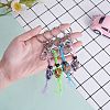 4Pcs  4 Colors Macrame Fringe Braided Keychain AJEW-SW00014-02-5