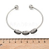 304 Stainless Steel Open Cuff Bangle Makings STAS-K320-01C-P-3