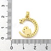 Brass Micro Pave Clear Cubic Zirconia Pendants FIND-Z044-03L-3