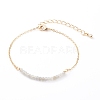 October Birthstone Natural Labradorite Beaded Bracelets BJEW-JB06092-10-1