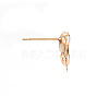Brass Earring Findings X-KK-S356-442-NF-2