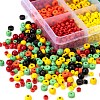 240Pcs Round & Flat Round Synthetic Turquoise Beads and 4 Styles Glass Seed Beads DIY-LS0003-09-2