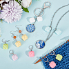 Opaque Resin Yarn Ball Charm Locking Stitch Markers HJEW-PH01757-4