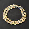 Transparent Electroplate Glass Beads Strands EGLA-F159-AB01-3