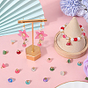 70Pcs 7 Colors Transparent Spray Painted Glass Charms GLAA-SC0001-91-4