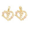 Real 18K Gold Plated Brass  Pendants KK-J042-43G-F-1