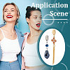 36Pcs 6 Styles 201 Stainless Steel Stud Earring Findings with Hole EJEW-UN0002-41-6