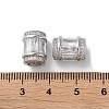 Brass Micro Pave Cubic Zirconia European Beads KK-F872-03P-3
