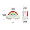 5Pcs Transparent Acrylic Enamel Beads OACR-YW0001-31C-3
