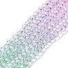 Transparent Glass Beads Strands X-GLAA-E036-07D-2
