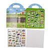 Plastic Reusable Stickers Book for Kids STIC-P013-10A-2