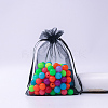 Rectangle Organza Drawstring Bags CON-PW0001-054D-08-1