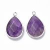Natural Amethyst Pendants G-R469-03B-4