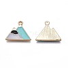 Rack Plating Alloy Enamel Pendants ENAM-S122-67-3