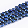 Electroplate Glass Beads Strands EGLA-T018-03-2