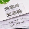6 Styles Tibetan Style Alloy Wing Beads TIBEB-YW0001-03AS-7