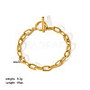 European Style 304 Stainless Steel Cable Chains Bracelet for Women LS-HM2215-15-1