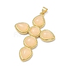 Brass Resin Pendants KK-A293-25G-02-2