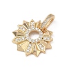 Brass Micro Pave Cubic Zirconia Pendants LS-KK-F939-02D-G-2