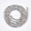 Electroplate Glass Beads Strands LS-EGLA-R016-4m-27-2