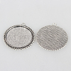 Tibetan Style Alloy Pendant Cabochon Settings X-TIBEP-N003-66AS-2