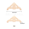 Olycraft Rubber Wood Carved Onlay Applique AJEW-OC0001-48-2