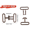 Alloy Snap Lock Clasps FIND-CA0008-42A-B-2