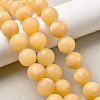 Natural Yellow Jade Bead Strands G-K121-01-12mm-7