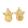 Ion Plating(IP) 304 Stainless Steel Pendant Cabochons Settings STAS-A070-40G-1