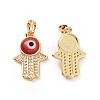 Brass Micro Pave Cubic Zirconia Pendants ZIRC-F136-02G-2