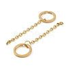 Ion Plating(IP) 304 Stainless Steel Split Key Ring Clasps STAS-L226-009A-G-2