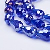 Electroplate Glass Beads Strands EGLA-D015-15x10mm-13-2
