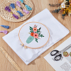 Cotton with Synthetic Fiber Cross Stitch Fabric DIY-WH0671-206B-02-4