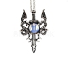 Opalite Dragon Sword Pendant Necklace G-PW0004-67A-1