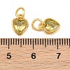 Brass Pave Cubic Zirconia Charms CU-CBA3D67-09G-02-3