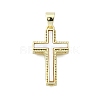 Cross Brass Pendants KK-V010-32G-1