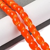 Handmade Lampwork Chevron Beads Strands LAMP-K041-01B-22-2