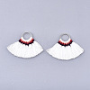 Polycotton(Polyester Cotton) Tassel Pendant Decorations X-FIND-S287-16-1