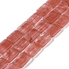 Cherry Quartz Glass Beads Strands G-M420-M05-02-1