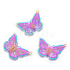 Ion Plating(IP) 304 Stainless Steel Filigree Pendants STAS-T057-61-3