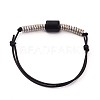 Non-magnetic Synthetic Hematite Braided Beads Bracelets BJEW-JB04313-3